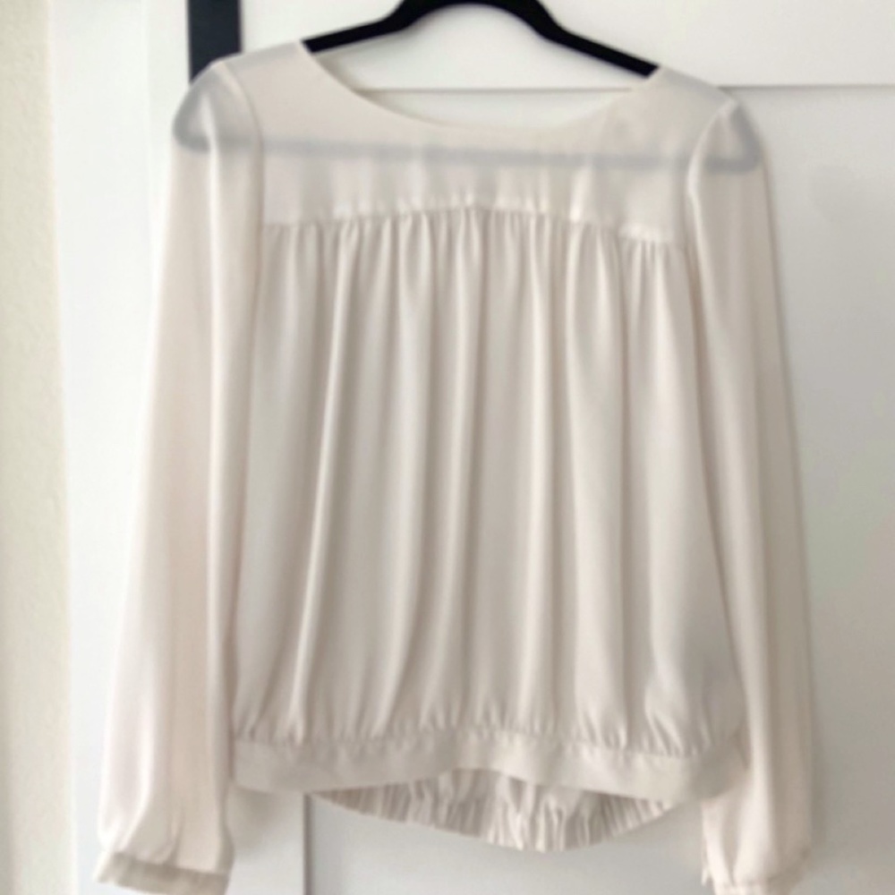 Vince Cameo sheer white peasant blouse